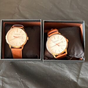 Coach Women's Tan Leather Watch